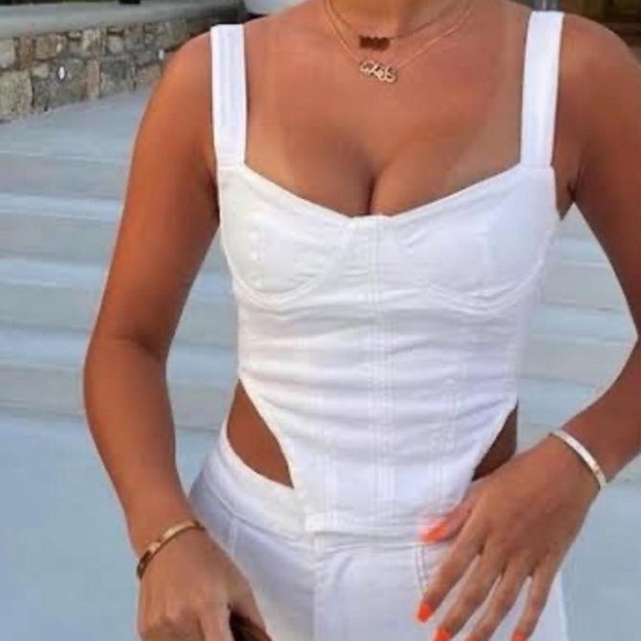 Zara Women's White Corset - Picture 5 of 6